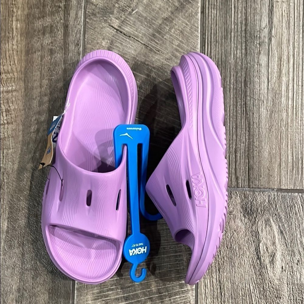 Hoka Purple slipon Sandals with Ventilation
